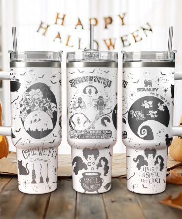 Hocus Pocus Movies Custom Stanley Quencher 40Oz Stainless Steel Tumbler With Handle