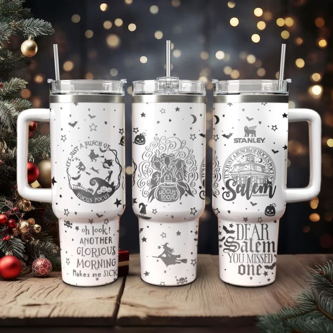 Hocus Pocus Movies Custom Stanley Quencher 40Oz Stainless Steel Tumbler With Handle