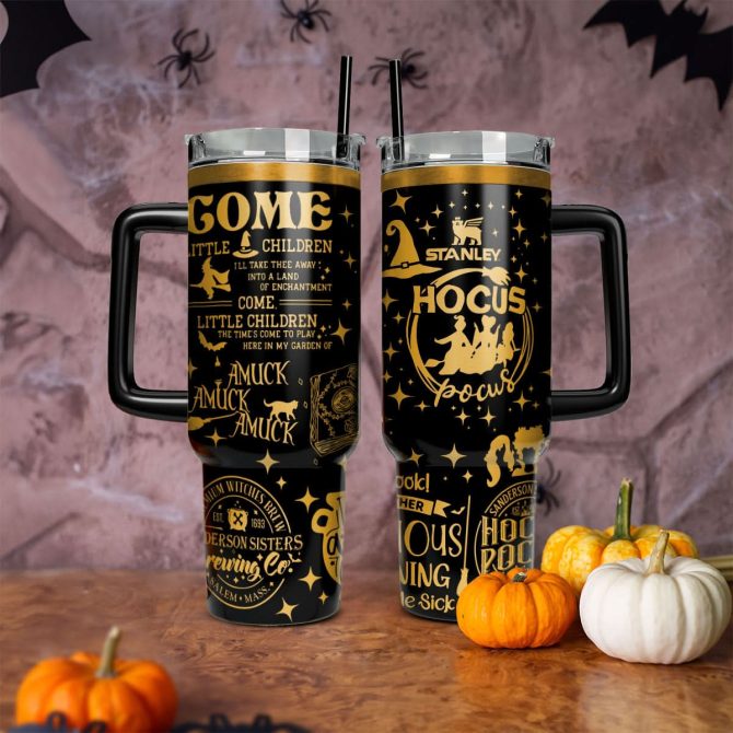 Hocus Pocus Movies Custom Stanley Quencher 40Oz Stainless Steel Tumbler With Handle