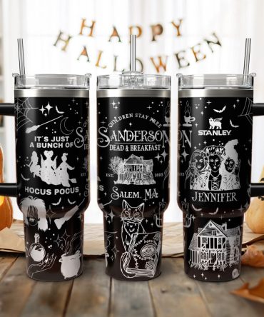 Hocus Pocus Movies Custom Stanley Quencher 40Oz Stainless Steel Tumbler With Handle