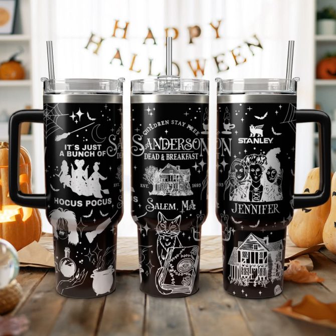 Hocus Pocus Movies Custom Stanley Quencher 40Oz Stainless Steel Tumbler With Handle