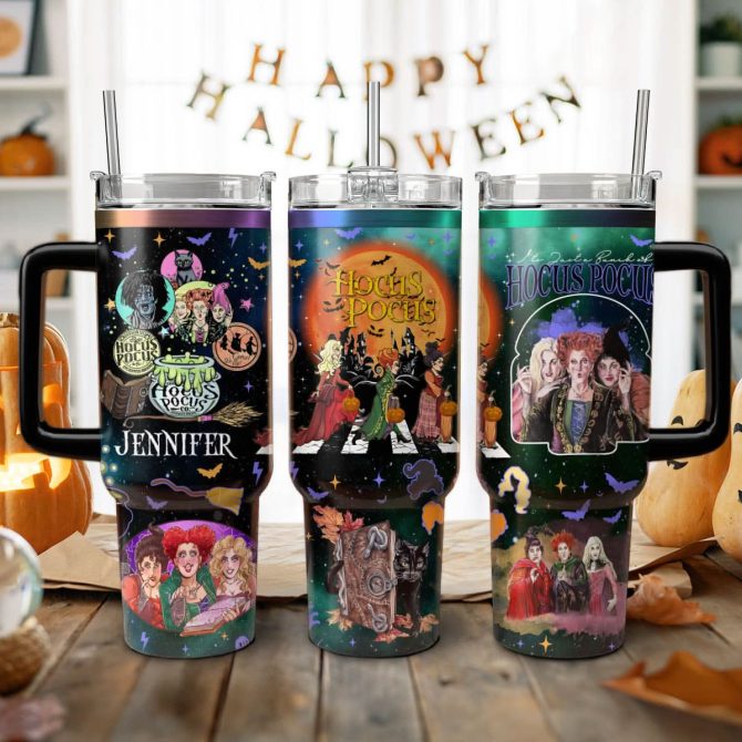 Hocus Pocus Movies Custom Stanley Quencher 40Oz Stainless Steel Tumbler With Handle - Image 5
