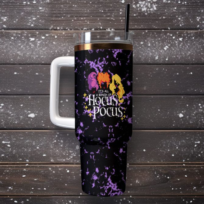 Hocus Pocus Movies Custom Stanley Quencher 40Oz Stainless Steel Tumbler With Handle - Image 2