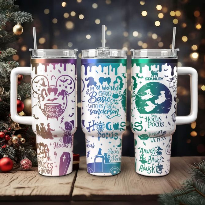Hocus Pocus Movies Custom Stanley Quencher 40Oz Stainless Steel Tumbler With Handle