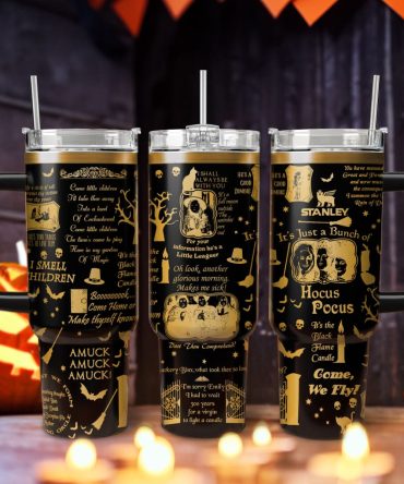 Hocus Pocus Movies Custom Stanley Quencher 40Oz Stainless Steel Tumbler With Handle