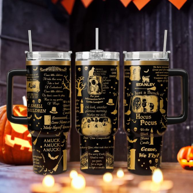 Hocus Pocus Movies Custom Stanley Quencher 40Oz Stainless Steel Tumbler With Handle
