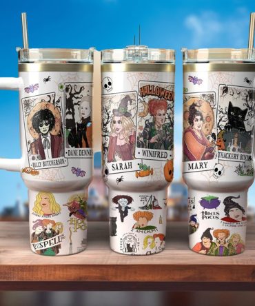 Hocus Pocus Movies Custom Stanley Quencher 40Oz Stainless Steel Tumbler With Handle