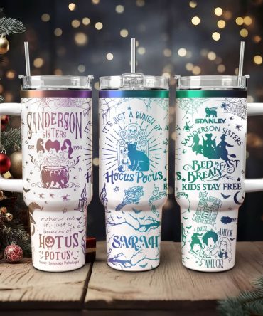 Hocus Pocus Movies Custom Stanley Quencher 40Oz Stainless Steel Tumbler With Handle