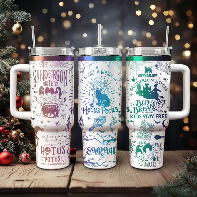 Hocus Pocus Movies Custom Stanley Quencher 40Oz Stainless Steel Tumbler With Handle