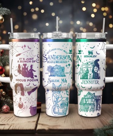 Hocus Pocus Movies Custom Stanley Quencher 40Oz Stainless Steel Tumbler With Handle