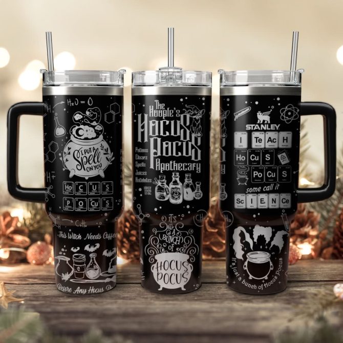 Hocus Pocus Movies Custom Stanley Quencher 40Oz Stainless Steel Tumbler With Handle