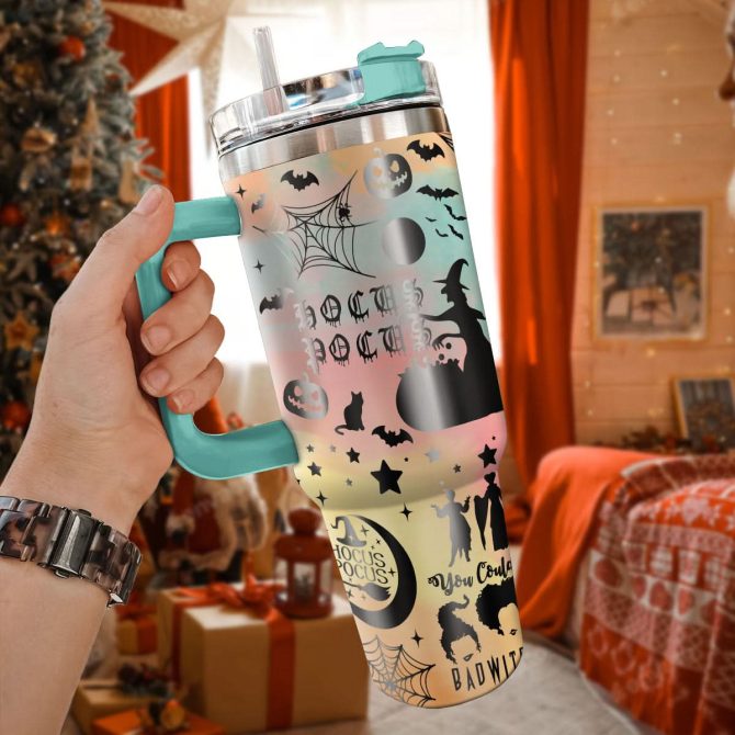 Hocus Pocus Movies Custom Stanley Quencher 40Oz Stainless Steel Tumbler With Handle