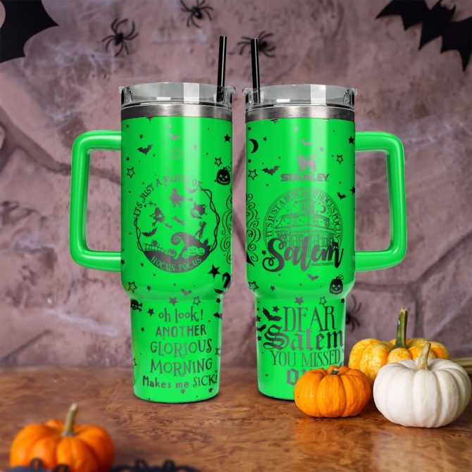 Hocus Pocus Movies Custom Stanley Quencher 40Oz Stainless Steel Tumbler With Handle