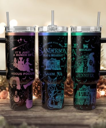 Hocus Pocus Movies Custom Stanley Quencher 40Oz Stainless Steel Tumbler With Handle