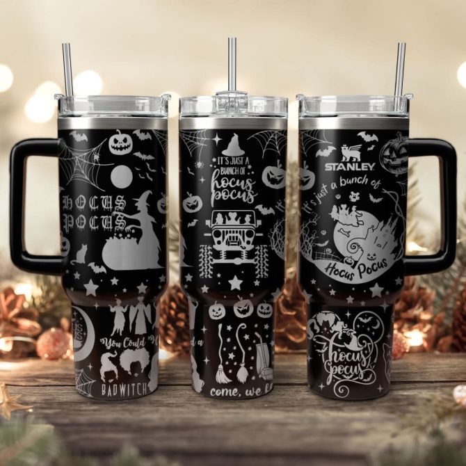 Hocus Pocus Movies Custom Stanley Quencher 40Oz Stainless Steel Tumbler With Handle