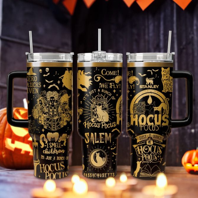 Hocus Pocus Movies Custom Stanley Quencher 40Oz Stainless Steel Tumbler With Handle