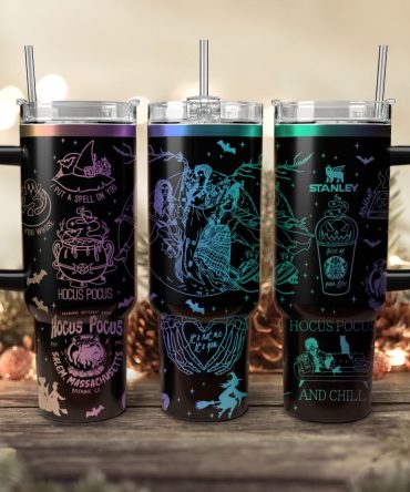Hocus Pocus Movies Custom Stanley Quencher 40Oz Stainless Steel Tumbler With Handle