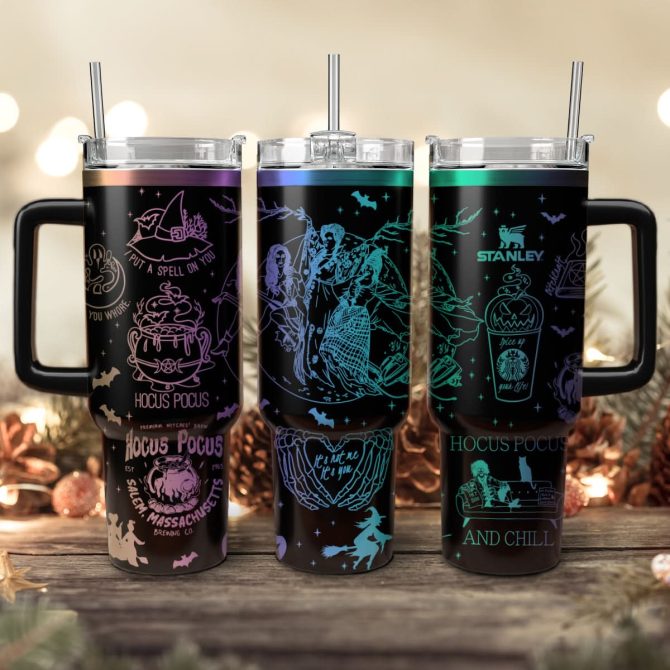 Hocus Pocus Movies Custom Stanley Quencher 40Oz Stainless Steel Tumbler With Handle