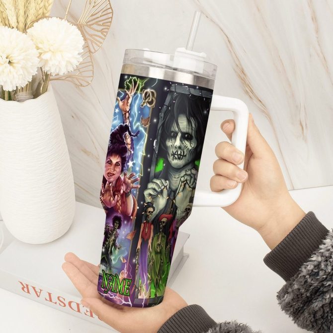 Hocus Pocus Movies Custom Stanley Quencher 40Oz Stainless Steel Tumbler With Handle - Image 2