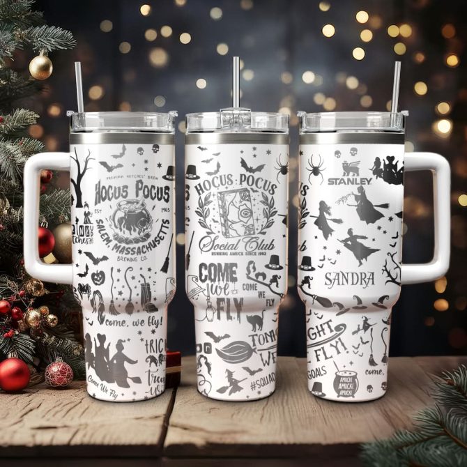 Hocus Pocus Movies Custom Stanley Quencher 40Oz Stainless Steel Tumbler With Handle