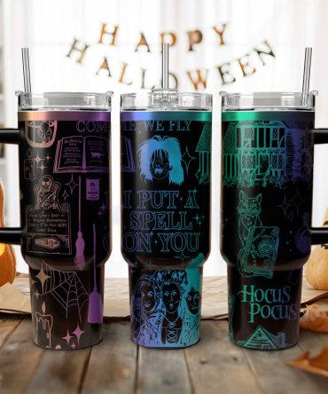 Hocus Pocus Movies Custom Stanley Quencher 40Oz Stainless Steel Tumbler With Handle