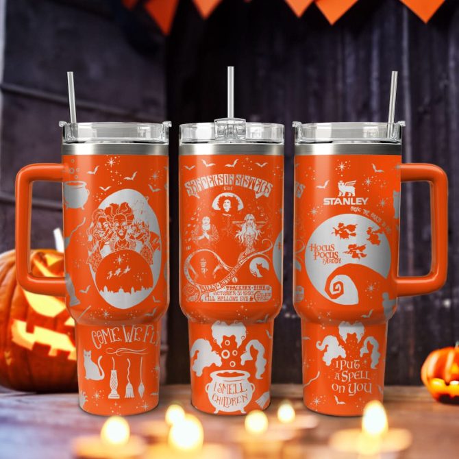 Hocus Pocus Movies Custom Stanley Quencher 40Oz Stainless Steel Tumbler With Handle