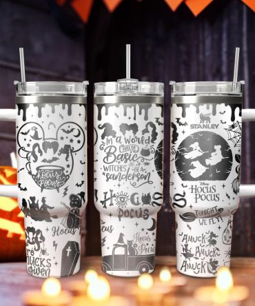 Hocus Pocus Movies Custom Stanley Quencher 40Oz Stainless Steel Tumbler With Handle