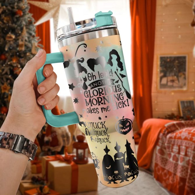 Hocus Pocus Movies Custom Stanley Quencher 40Oz Stainless Steel Tumbler With Handle