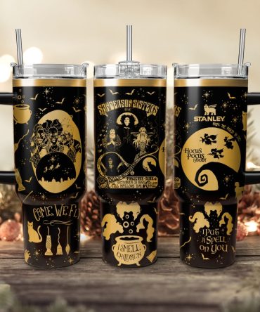 Hocus Pocus Movies Custom Stanley Quencher 40Oz Stainless Steel Tumbler With Handle