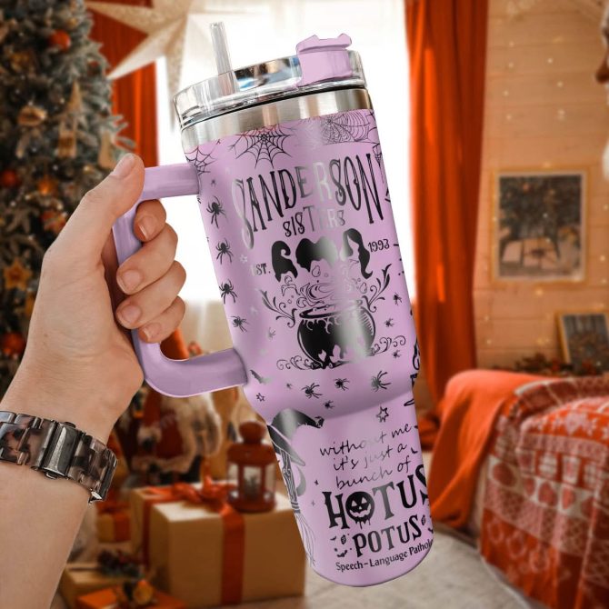 Hocus Pocus Movies Custom Stanley Quencher 40Oz Stainless Steel Tumbler With Handle