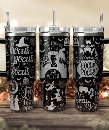 Hocus Pocus Movies Custom Stanley Quencher 40Oz Stainless Steel Tumbler With Handle