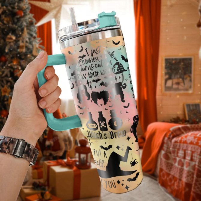 Hocus Pocus Movies Custom Stanley Quencher 40Oz Stainless Steel Tumbler With Handle