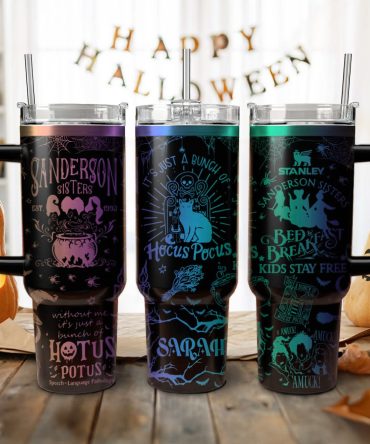 Hocus Pocus Movies Custom Stanley Quencher 40Oz Stainless Steel Tumbler With Handle