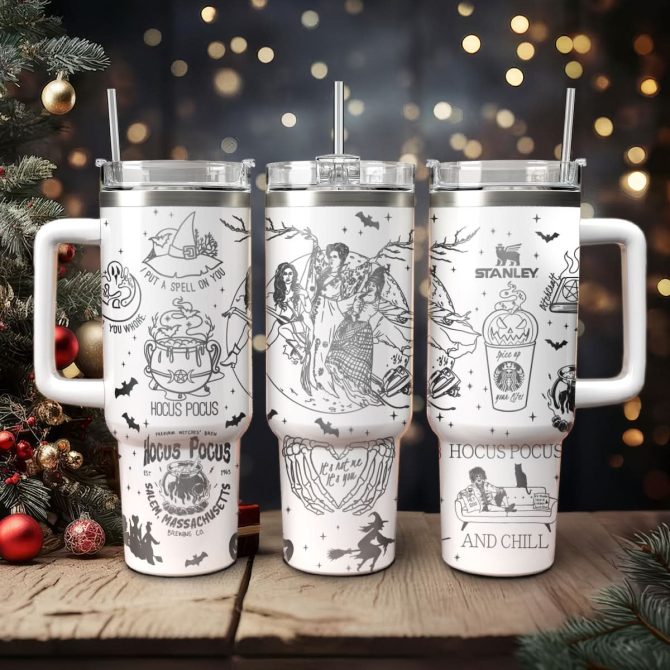 Hocus Pocus Movies Custom Stanley Quencher 40Oz Stainless Steel Tumbler With Handle