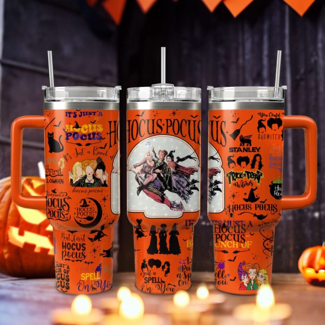 Hocus Pocus Movies Custom Stanley Quencher 40Oz Stainless Steel Tumbler With Handle