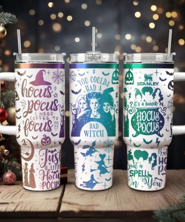 Hocus Pocus Movies Custom Stanley Quencher 40Oz Stainless Steel Tumbler With Handle