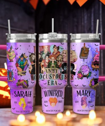 Hocus Pocus Movies Custom Stanley Quencher 40Oz Stainless Steel Tumbler With Handle