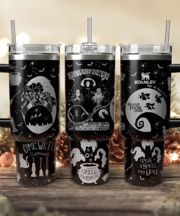 Hocus Pocus Movies Custom Stanley Quencher 40Oz Stainless Steel Tumbler With Handle