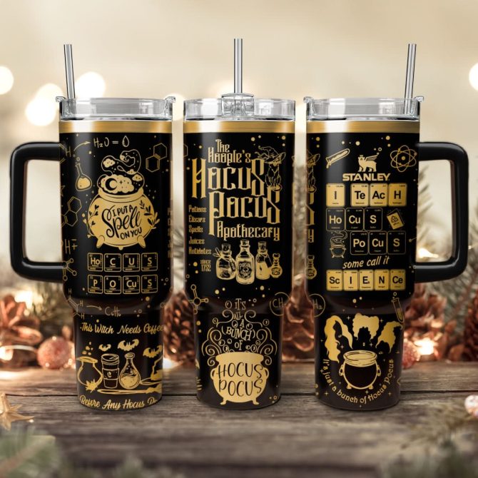 Hocus Pocus Movies Custom Stanley Quencher 40Oz Stainless Steel Tumbler With Handle