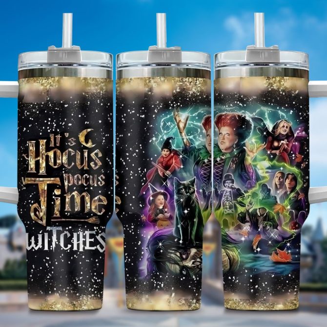 Hocus Pocus Movies Custom Stanley Quencher 40Oz Stainless Steel Tumbler With Handle