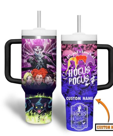 Hocus Pocus Movies Custom Stanley Quencher 40Oz Stainless Steel Tumbler With Handle