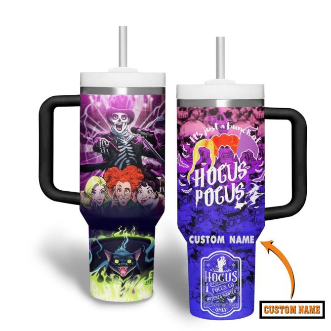 Hocus Pocus Movies Custom Stanley Quencher 40Oz Stainless Steel Tumbler With Handle