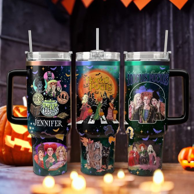 Hocus Pocus Movies Custom Stanley Quencher 40Oz Stainless Steel Tumbler With Handle - Image 2