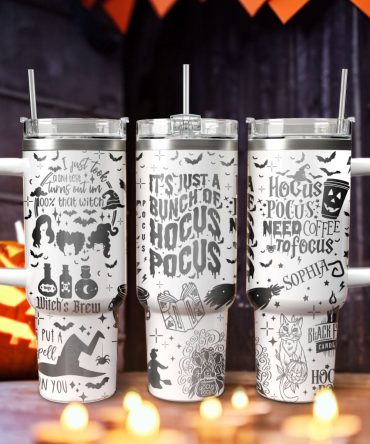 Hocus Pocus Movies Custom Stanley Quencher 40Oz Stainless Steel Tumbler With Handle