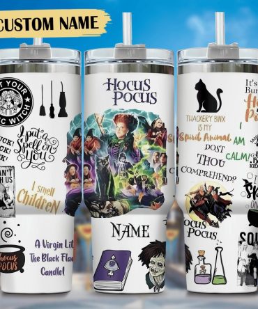 Hocus Pocus Movies Custom Stanley Quencher 40Oz Stainless Steel Tumbler With Handle