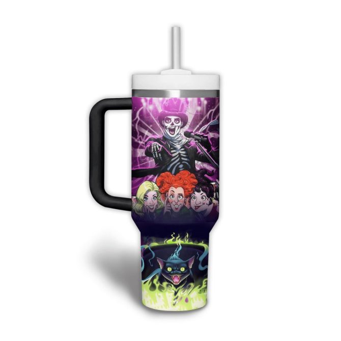 Hocus Pocus Movies Custom Stanley Quencher 40Oz Stainless Steel Tumbler With Handle - Image 2
