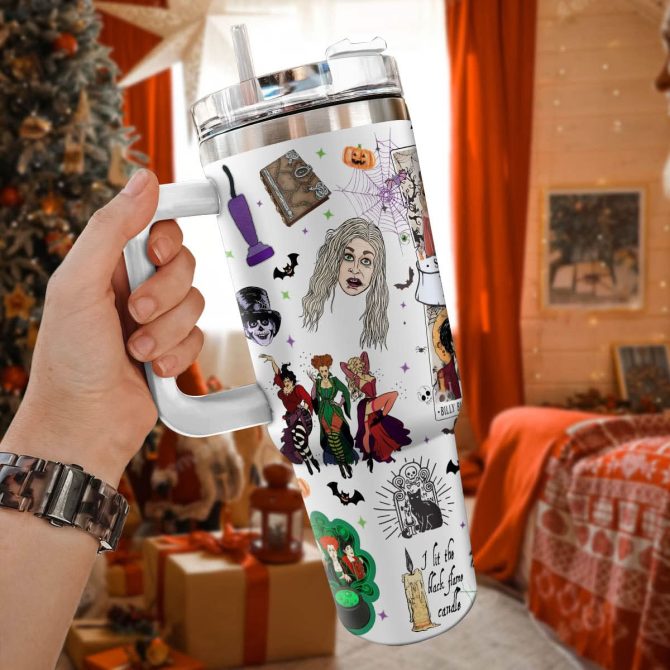 Hocus Pocus Movies Custom Stanley Quencher 40Oz Stainless Steel Tumbler With Handle - Image 2