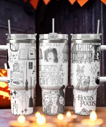 Hocus Pocus Movies Custom Stanley Quencher 40Oz Stainless Steel Tumbler With Handle