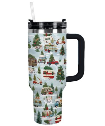 Holiday Journey Christmas Custom Stanley Quencher 40Oz Stainless Steel Tumbler With Handle
