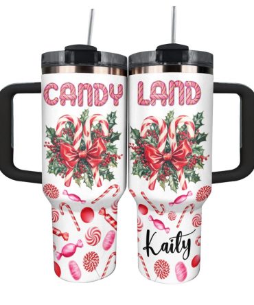 Holiday Sweets Christmas Custom Stanley Quencher 40Oz Stainless Steel Tumbler With Handle